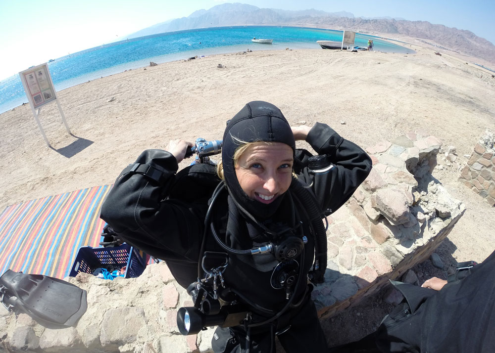 tec diving from Dahab's shore