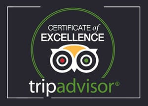Certificate of Excellence on TripAdvisor
