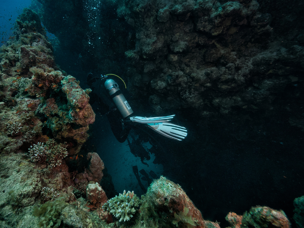 Deep diver descending into the Canyon